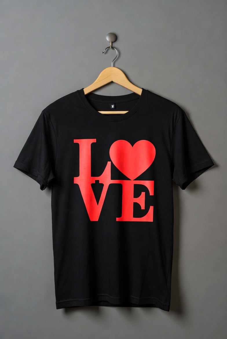 T-shirt a manche courtes en coton noir